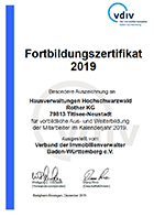 Fortbildungszertifikat 2019