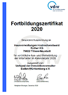 Fortbildungszertifikat 2020